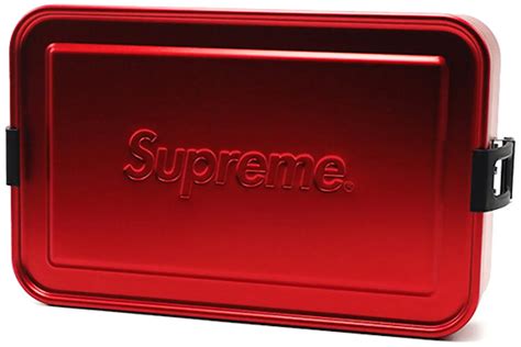 large metal box sig surpeme|Supreme x SIGG Large Metal Storage Box SS18 .